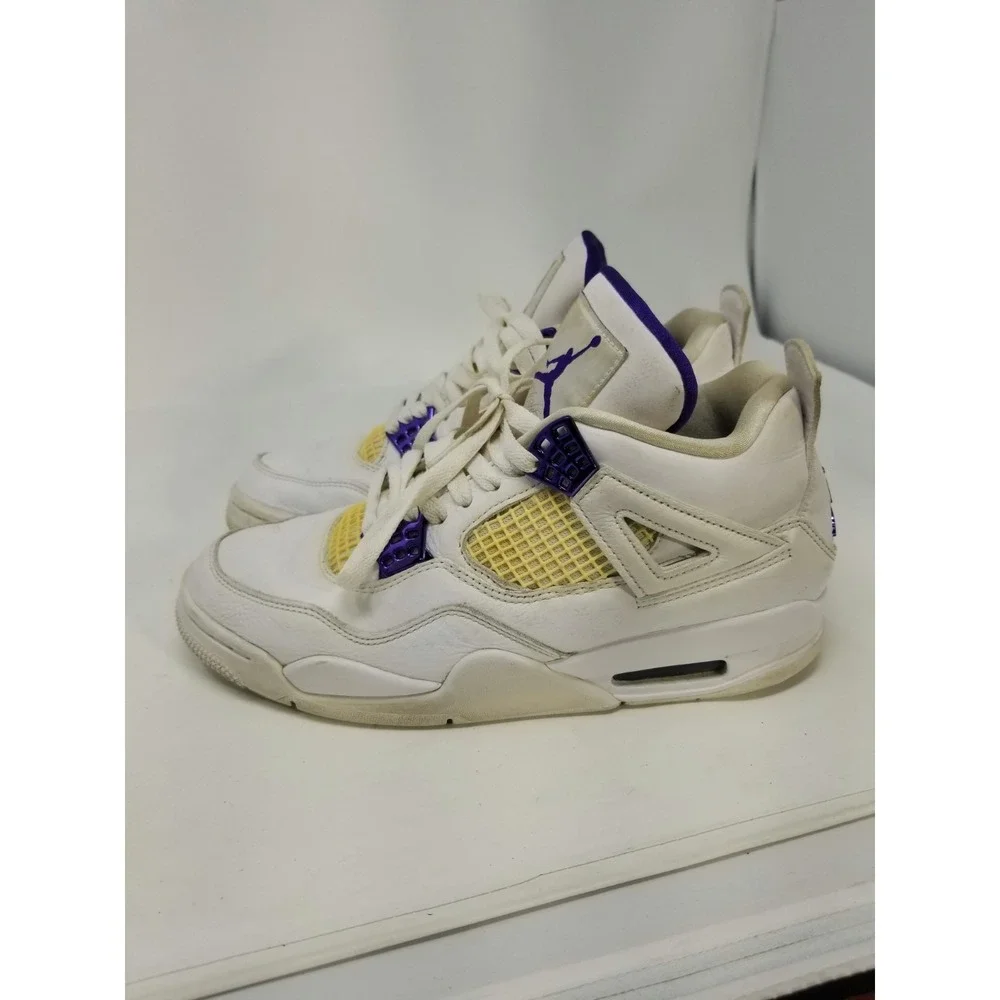 Jordan 4 Retro White Mid Purple Metallic Men's Size 8 CT8527-115